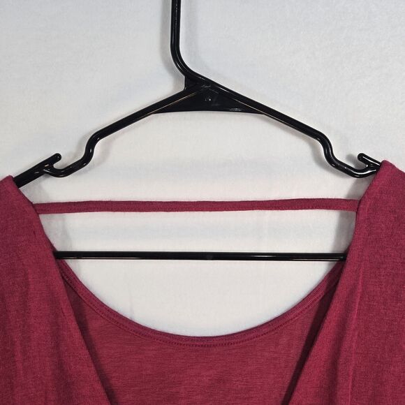 White House Black Market Open Back Top Size Medium Deep Pink Womens - Picture 4 of 11